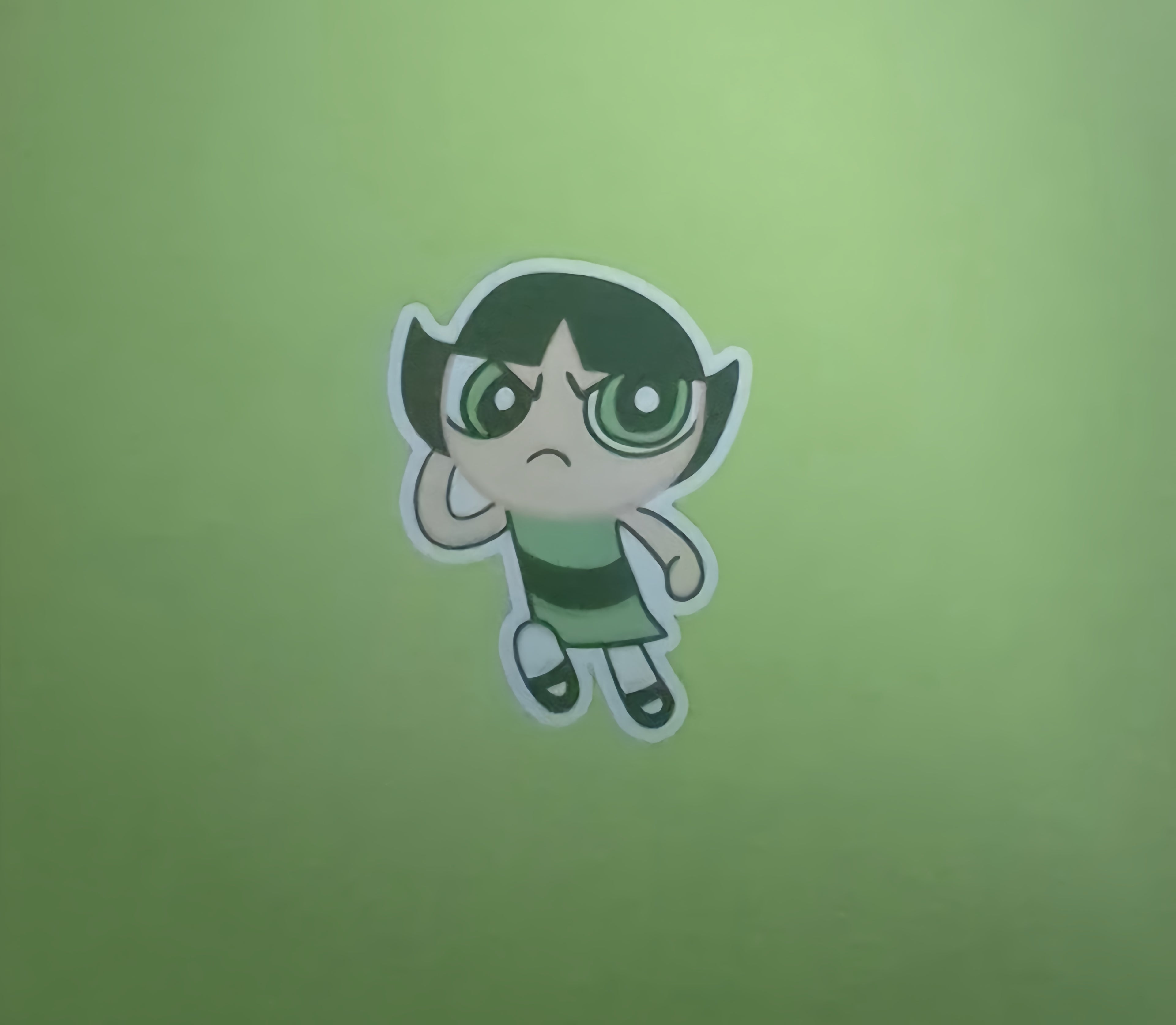 Buttercup Powerpuff Girls DieCut Sticker