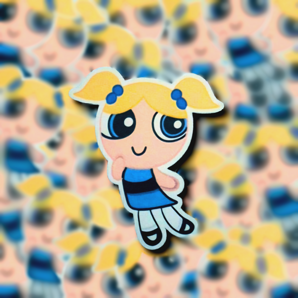 Bubbles Powerpuff Girls DieCut Sticker