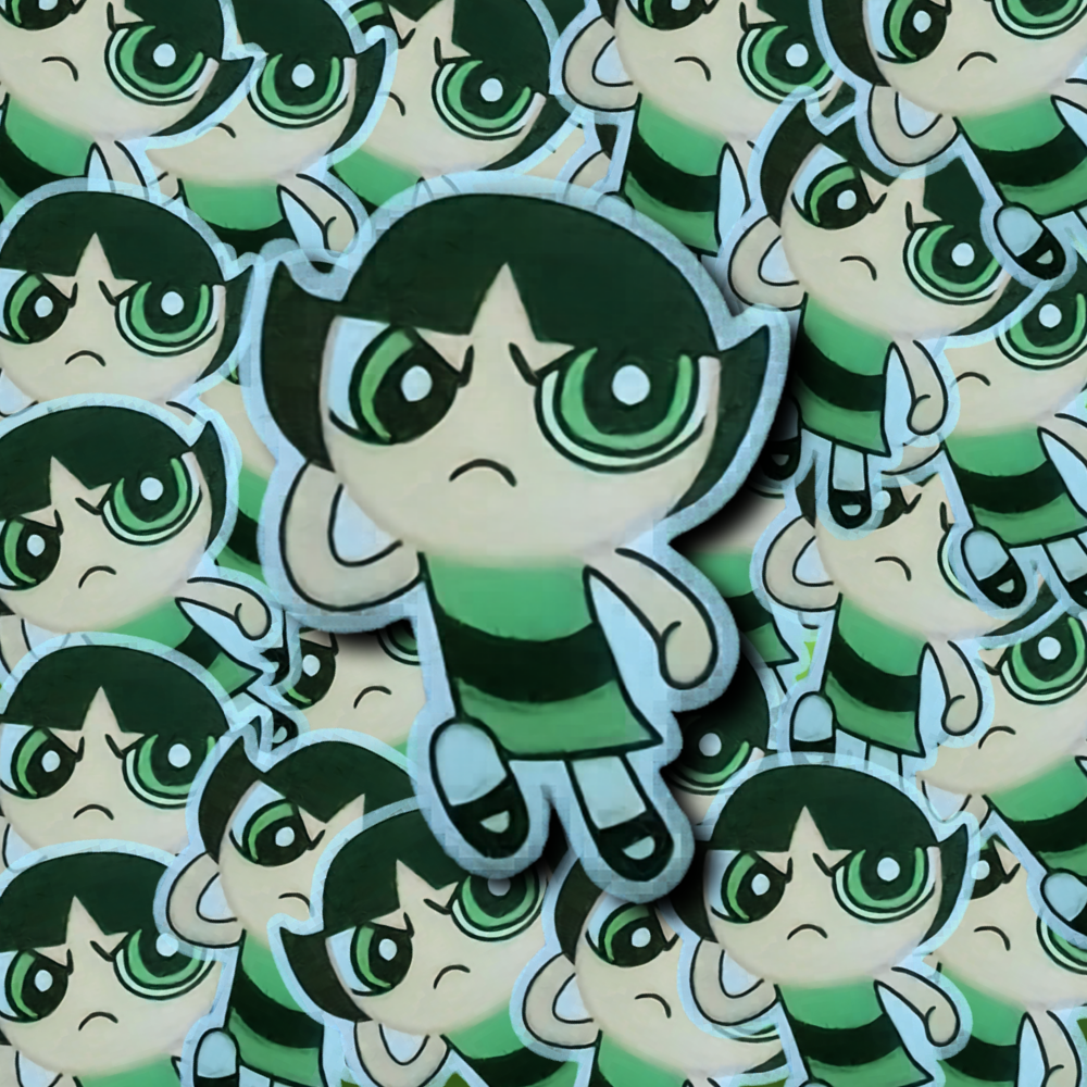 Buttercup Powerpuff Girls DieCut Sticker