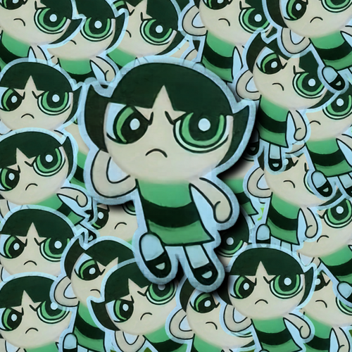 Buttercup Powerpuff Girls DieCut Sticker