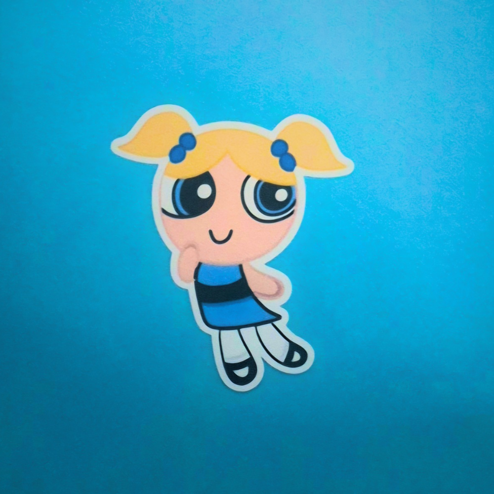 Bubbles Powerpuff Girls DieCut Sticker