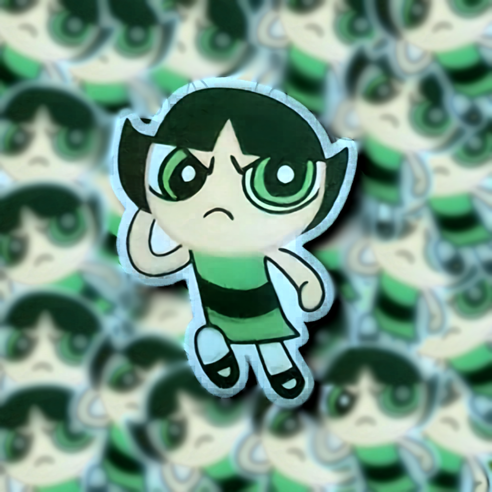 Buttercup Powerpuff Girls DieCut Sticker